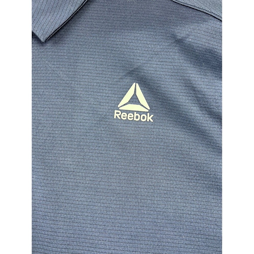 Reebok Mens XL Performance Polo Shirt Navy Blue Short Sleeve Moisture Wick NWT - Picture 2 of 12